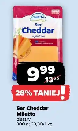 Netto Ser Cheddar Miletto plastry oferta