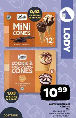 Netto Lody rożki Gelato Classico Cookie & Salted Caramel oferta