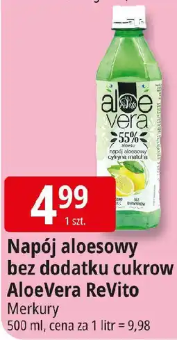 E.Leclerc Napój aloesowy bez dodatku cukrow Aloe Vera ReVito oferta