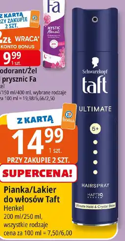 E.Leclerc Pianka/Lakier do włosów Taft oferta