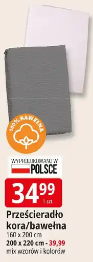 E.Leclerc Prześcieradło kora/bawełna oferta