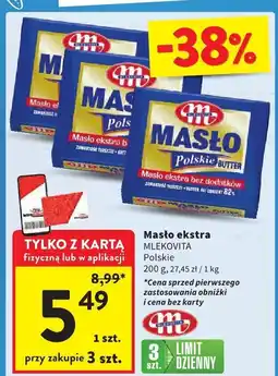 Intermarche Masło polskie ekstra bez dodatków Mlekovita oferta