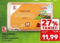 Kaufland Jajka ściółkowe K-Classic klasa M 15 sztuk oferta