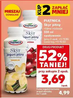 Kaufland Skyr pitny Piątnica różne rodzaje oferta