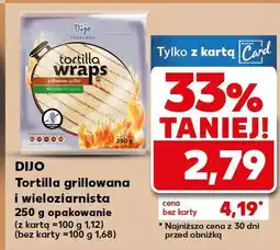 Kaufland Tortilla wraps grillowana i wieloziarnista Dijo oferta