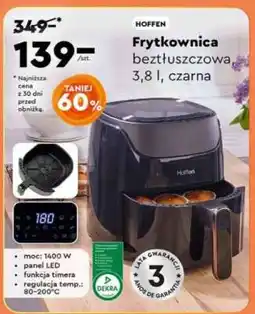 Biedronka Frytkownica beztłuszczowa 3,8 l, czarna oferta