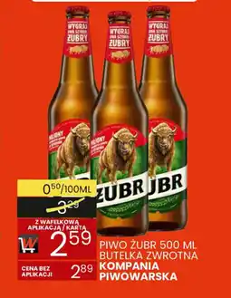 Wafelek PIWO ŻUBR BUTELKA ZWROTNA oferta