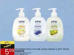 Wafelek WEGAŃSKIE MYDŁO W PŁYNIE LUKSJA CREAMY & SOFT oferta