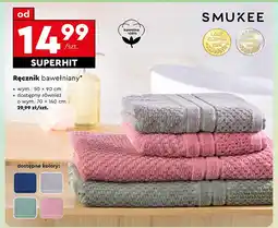 Biedronka Ręcznik bawełniany 70 x 140 cm Smukee oferta