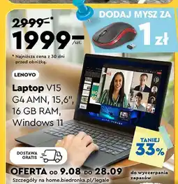Biedronka Laptop v15 g4 Lenovo oferta