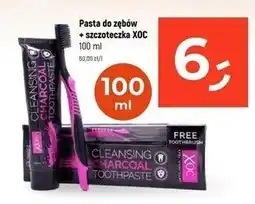 Dealz Pasta do zębów charcoal + szczoteczka Xoc oferta
