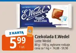 E.Leclerc Czekolada mocno mleczna E. Wedel oferta