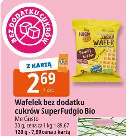 E.Leclerc Wafelki wegańskie słodzone daktylami z kremem kakaowo-orzechowym Super Fudgio oferta