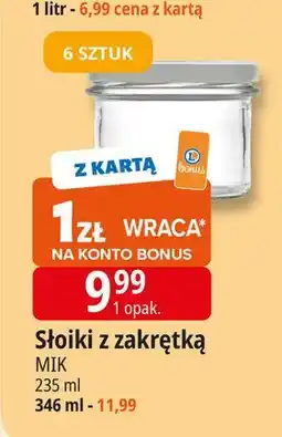 E.Leclerc Słoiki z zakrętką 346 ml Mik oferta