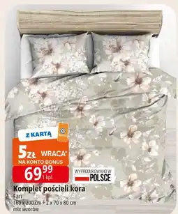 E.Leclerc Komplet pościeli kora 160 x 200 cm + 2 70 80 Fan oferta