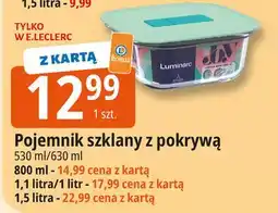 E.Leclerc Pojemnik szklany z pokrywą 1.5 l Luminarc oferta