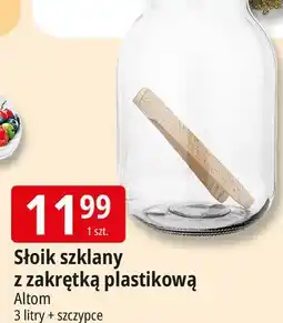 E.Leclerc Słoik z plastikową zakrętką i szczypcami 3 l Altom oferta