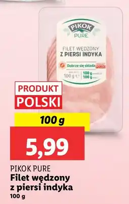 Lidl Filet wędzony z piersi indyka Pikok Pure oferta