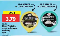 Lidl Deser mleczno-ryżowy High Protein Pilos oferta