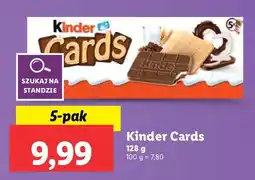 Lidl Czekolada Kinder Cards oferta