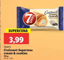 Lidl Croissant Supermax cream & cookies 7Days oferta