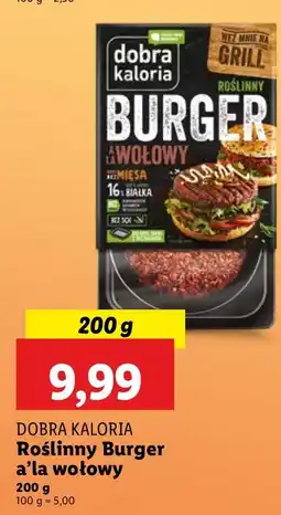 Lidl Roślinny burger a'la wołowy Dobra Kaloria oferta