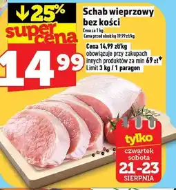 Topaz Mięso schab wieprzowy bez kości TOPAZ oferta