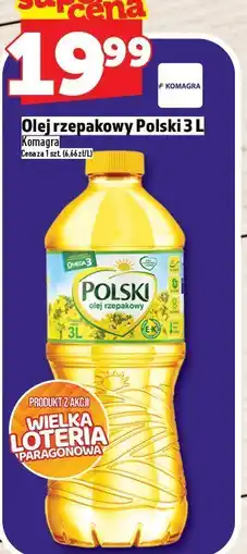 Topaz Olej rzepakowy Polski 3 l oferta