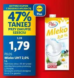 Lidl Mleko UHT 2,0% Pilos oferta