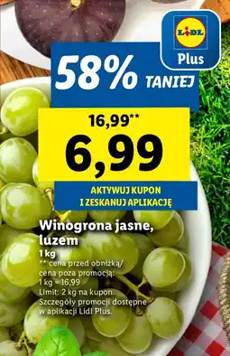 Lidl Winogrona jasne Ryneczek Lidla oferta
