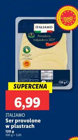 Lidl Ser provolone w plastrach ITALIAMO oferta