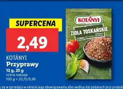 Lidl Przyprawy zioła toskańskie KOTÁNYI oferta