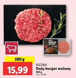Lidl Duży burger wołowy Rzeźnik oferta