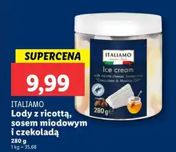Lidl Lody Italiamo z ricottą, sosem miodowym i czekoladą oferta
