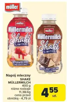 Carrefour Napój mleczny Müllermilch Shake Limited oferta