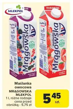 Carrefour Maślanka owocowa Mlekpol oferta