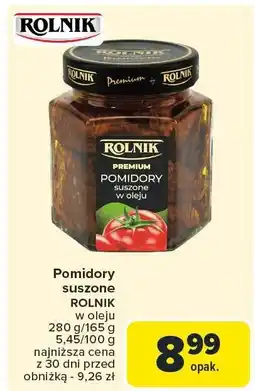 Carrefour Pomidory suszone Rolnik w oleju oferta