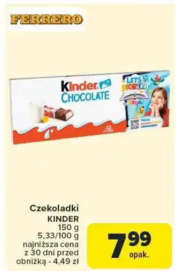 Carrefour Czekoladki Kinder Ferrero oferta