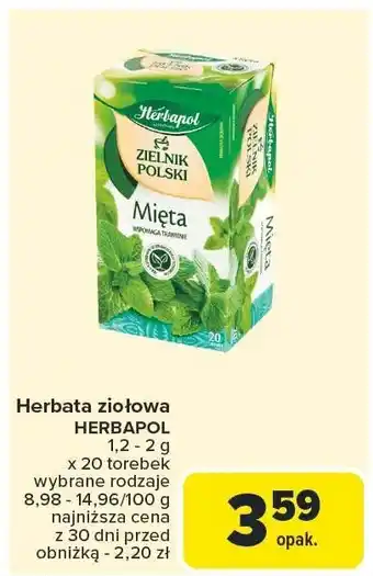 Carrefour Herbata ziołowa Herbapol oferta