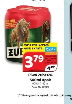Delfin Piwo Zubr 6% oferta