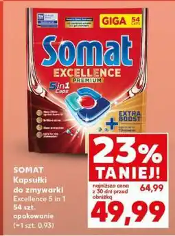Kaufland SOMAT Kapsułki do zmywarki Excellence 5 in 1 54 szt oferta