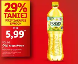 Lidl Olej rzepakowy Polski 1L oferta