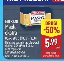 ALDI Masło ekstra Milsani oferta