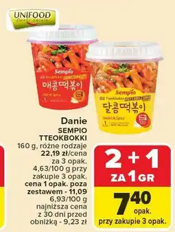 Carrefour Market Danie Tteokbokki Sempio oferta
