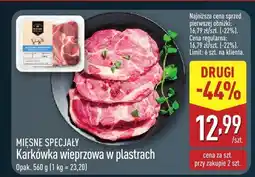 ALDI Karkówka wieprzowa w plastach Mięsne Specjały oferta
