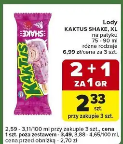 Carrefour Express Lody Kaktus Shake XL oferta