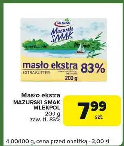 Carrefour Express Masło ekstra Mazurski Smak Mlekpol oferta
