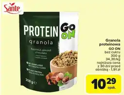 Carrefour Market Granola proteinowa GO ON bez cukru Sante oferta