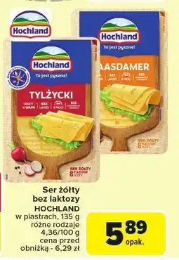 Carrefour Market Ser żółty bez laktozy w plastrach Hochland oferta