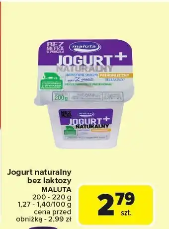 Carrefour Market Jogurt naturalny bez laktozy Maluta oferta